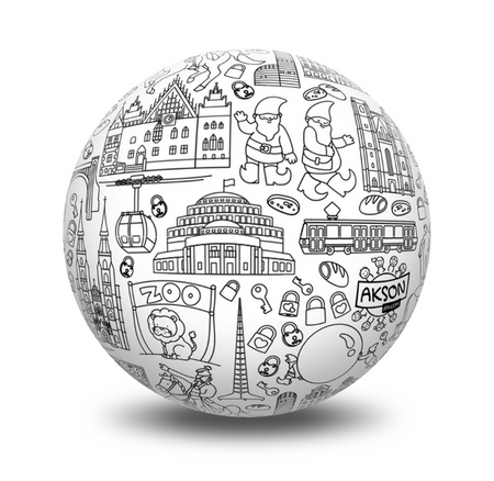 Piłka Balonowa do kolorowania seria miasta WROCŁAW