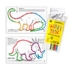 Woskowe sznureczki Wikki Stix - Zestaw PARTY DINO 12 x 12 szt