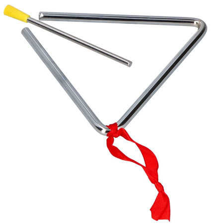Trójkąt muzyczny metalowy duży 16 cm Goki