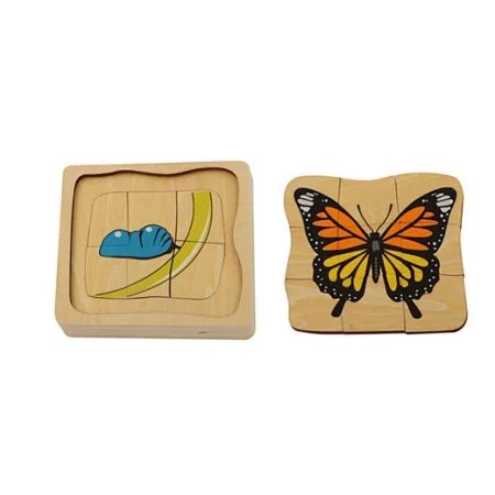 Cykl życia rozwoju motyla - puzzle warstwowe