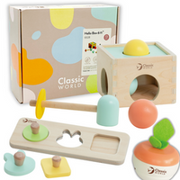 CLASSIC WORLD Pastelowy Zestaw Edukacyjny dla Dzieci Box od 12 do 18 miesiąca
