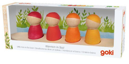 Kolorowe ludziki w łódce 58469-goki, zabawki z drewna