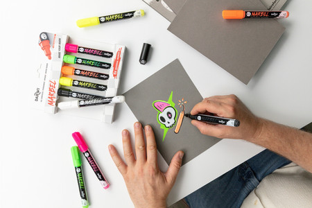 Zestaw 6 markerów MARBEL 4mm Fluo