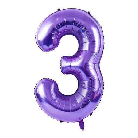 Balon foliowy CYFRA FIOLETOWA 40" 85 cm