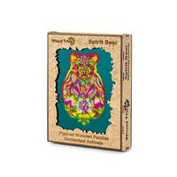 Puzzle drewniane kolorowe Niedźwiedź