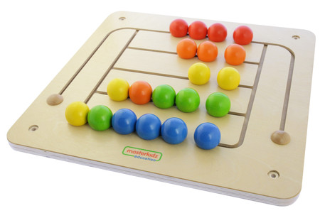 MASTERKIDZ Zestaw Tablic Pociąg 5w1 Tablica Sensoryczna Motoryczna Nauka Zmysłów i Emocji