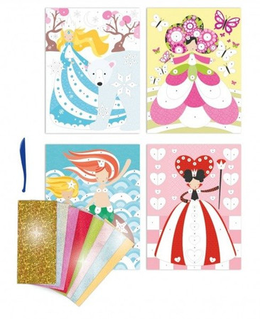 Zestaw kalkomanii z folią Apli Kids - Księżniczki