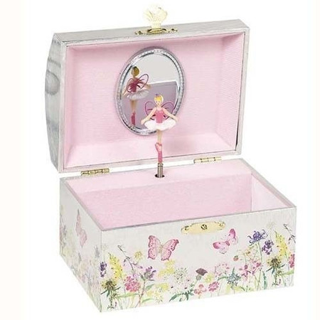 Motylki, pozytywka z lusterkiem i baletnicą