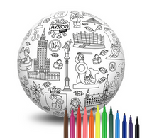 Piłka Balonowa do kolorowania seria miasta WARSZAWA