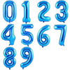 Balon foliowy CYFRA NIEBIESKA 40" 85 cm (na hel lub powietrze)