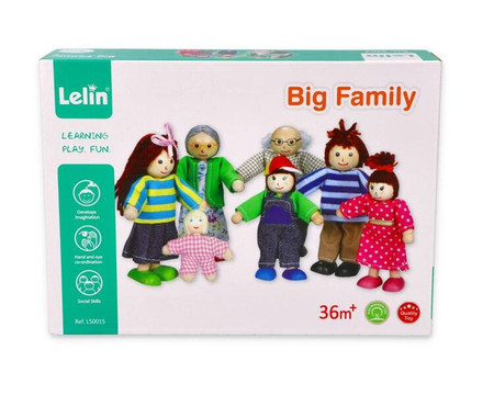 Lalki do domku dla lalek - rodzina 3 pokolenia