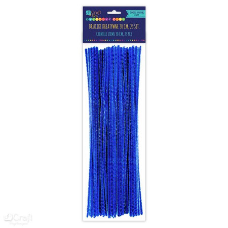 Druciki kreatywne 0,4x30cm granatowe 25 sztuk