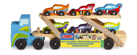 Drewniana laweta ciężarówka z autami Melissa & Doug 12759