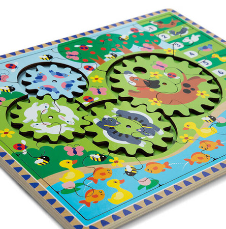 Drewniana układanka koła zębate Zwierzęta 24 el. 31004 Melissa & Doug