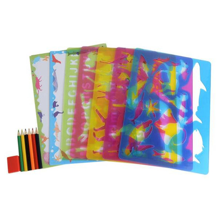 Szablony do odrysowywania zwierzęta - duży zestaw