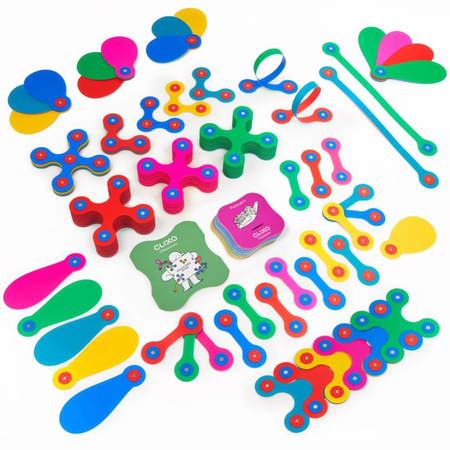 Klocki magnetyczne Clixo Classroom Pack 100 elem.