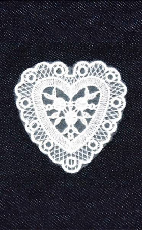 Naprasowanka koronkowa Serce