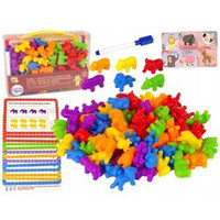 WOOPIE Zestaw Edukacyjny Nauka Liczenia Sortowanie Kolorów Zwierzęta 83 el.