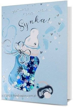 Kartka okolicznościowa Gratulacje z okazji narodzin syna