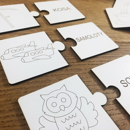 Puzzle wyrazowe do nauki czytania Cz.3