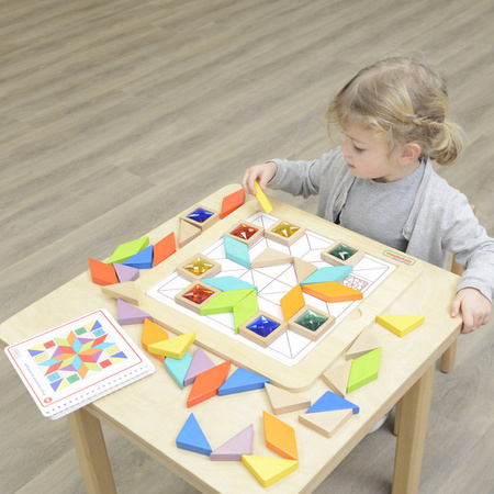 MASTERKIDZ Układanka Mozaika Nauka Kolorów i Kształtów Tangram