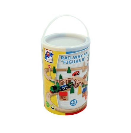 Kolejka z lokomotywą na baterie w komplecie