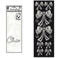 Naprasowanka welwetowa Złamana Biel Kokardy 2