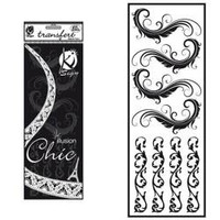 Naprasowanka welwetowa Czarna Arabeska