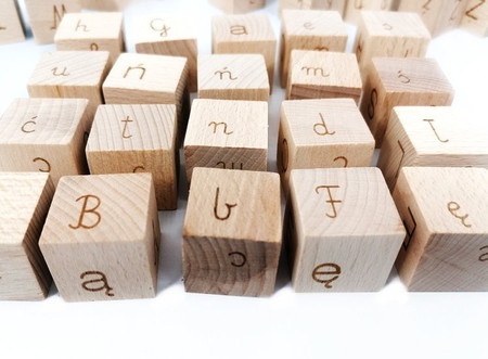 Klocki z polskim alfabetem