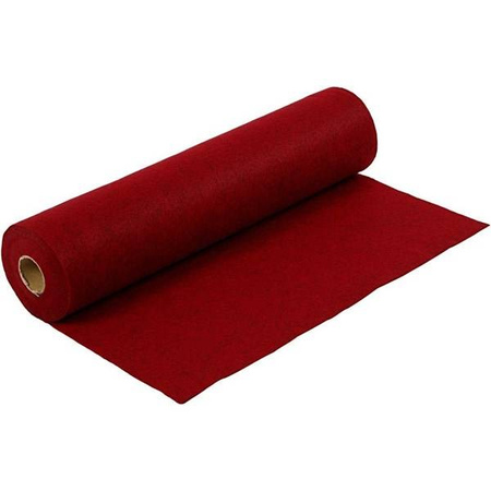 Filc w rolce W: 45 cm L: 5m Czerwony Melanż