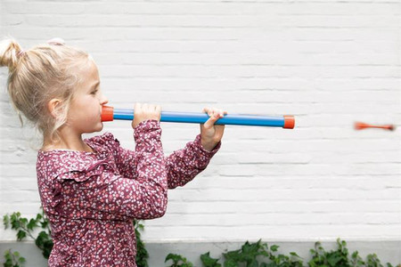 Scratch, Dmuchawka XL / 3 lotki przyssawki /  5 celów DINO