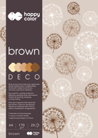 Blok Hobby Deco Brown A4 5 kolorów 20 akuszy 170g. Happy Color