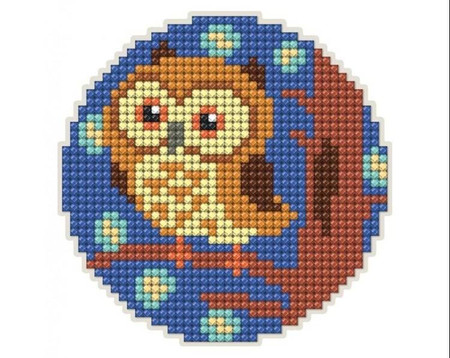 Diamentowa Mozaika z magnesem Sowa