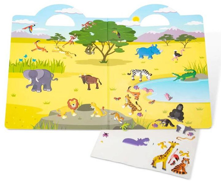 Wypukłe naklejki wielorazowe - Safari