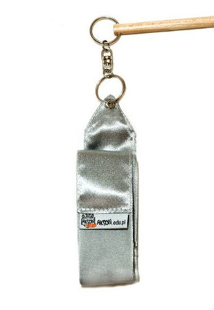 Wstążka gimnastyczna 3 m - srebrna