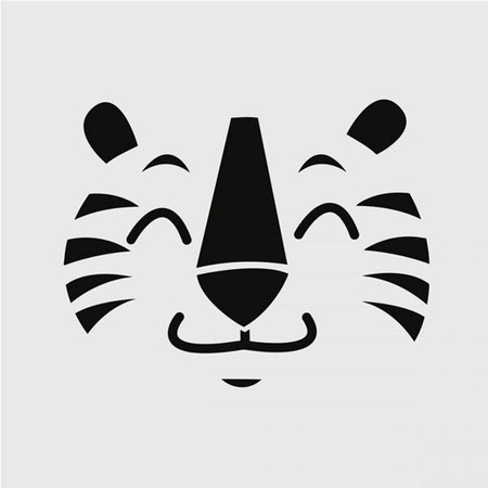 Szablon 2-stopniowy 28x28 Głowa tygrysa