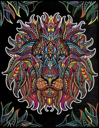 Kolorowanka Welwetowa 47x35 Lew