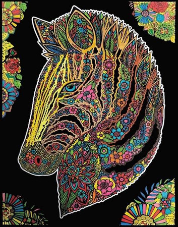 Kolorowanka Welwetowa 47x35 Zebra