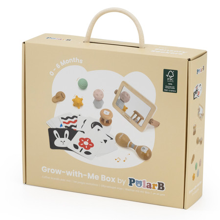 VIGA Zestaw Zabawek Edukacyjnych "Grow-with-Me Box" Pudełko Box od urodzenia