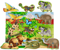 Puzzle dźwiękowe dla dziecka Zwierzęta z ZOO Melissa & Doug