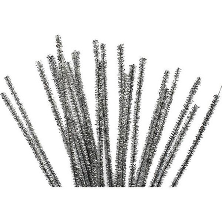 Druciki kreatywne Srebrne 6 mm L: 30 cm  24 szt.
