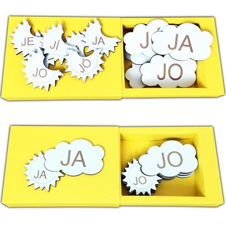 Układanka Dopasowywanie sylab z J - Słoneczko i chmurka