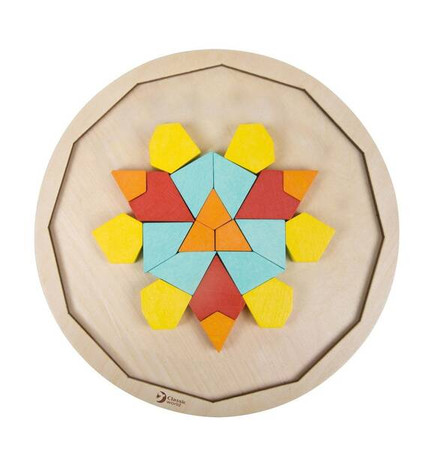 CLASSIC WORLD Układanka Montessori Mozaika Tangram Wzory Kształty i Kolory