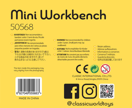 CLASSIC WORLD Drewniany mały zestaw narzędzi w szafce