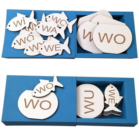 Układanka Dopasowywanie sylab z W - Rybka i akwarium