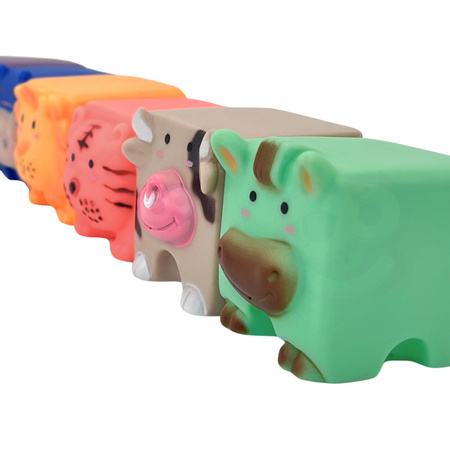 WOOPIE Klocki Sensoryczne Układanka do Ściskania Wody Dźwięk Zwierzątka 6 el.