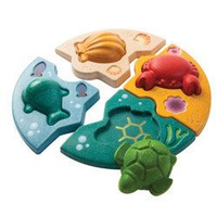 Drewniane puzzle zwierzęta morskie