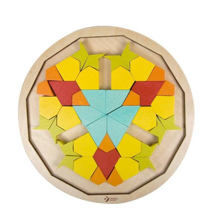 CLASSIC WORLD Układanka Montessori Mozaika Tangram Wzory Kształty i Kolory