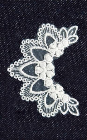 Naprasowanka koronkowa Kołnierzyk