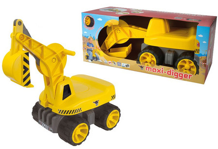 Big Maxi Koparka Jeździk ciche koła